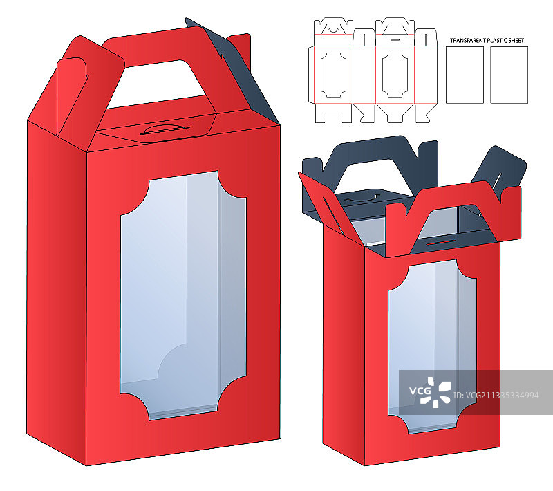 盒包装模切模板设计三维模型图片素材