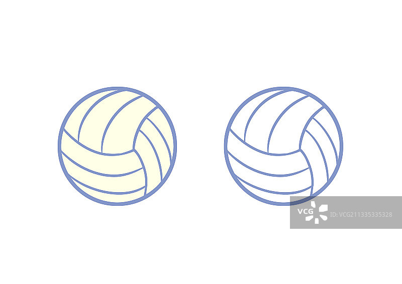 手绘卡通风格排球体育器材插画图片素材