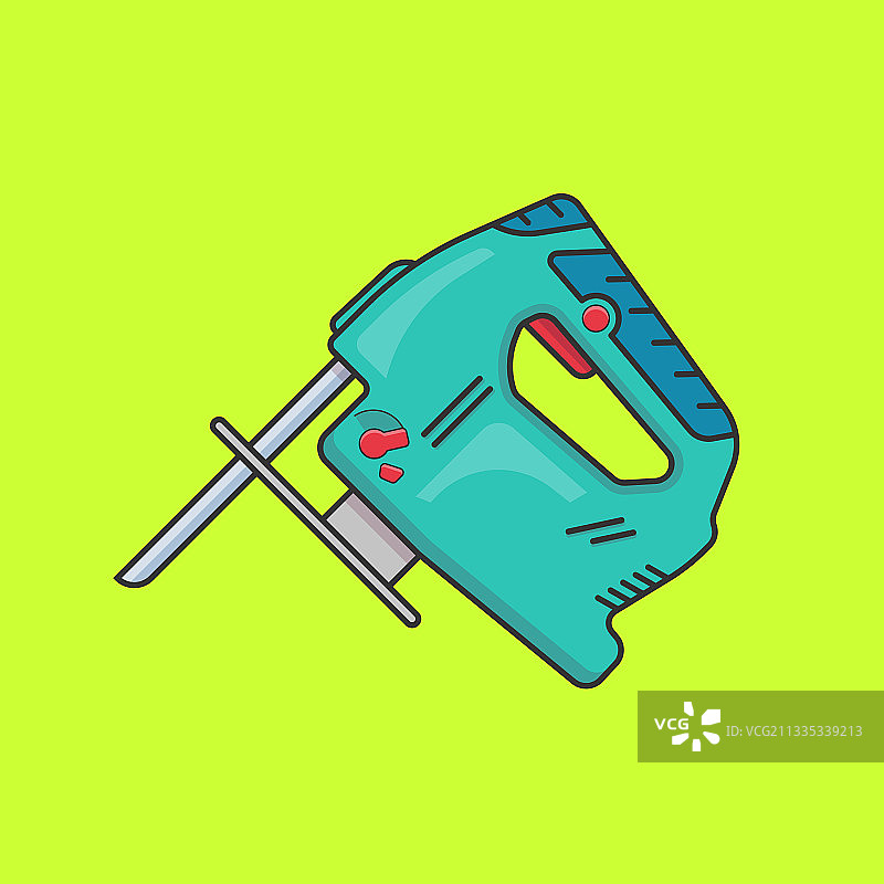 电锯扁平风格图标图片素材