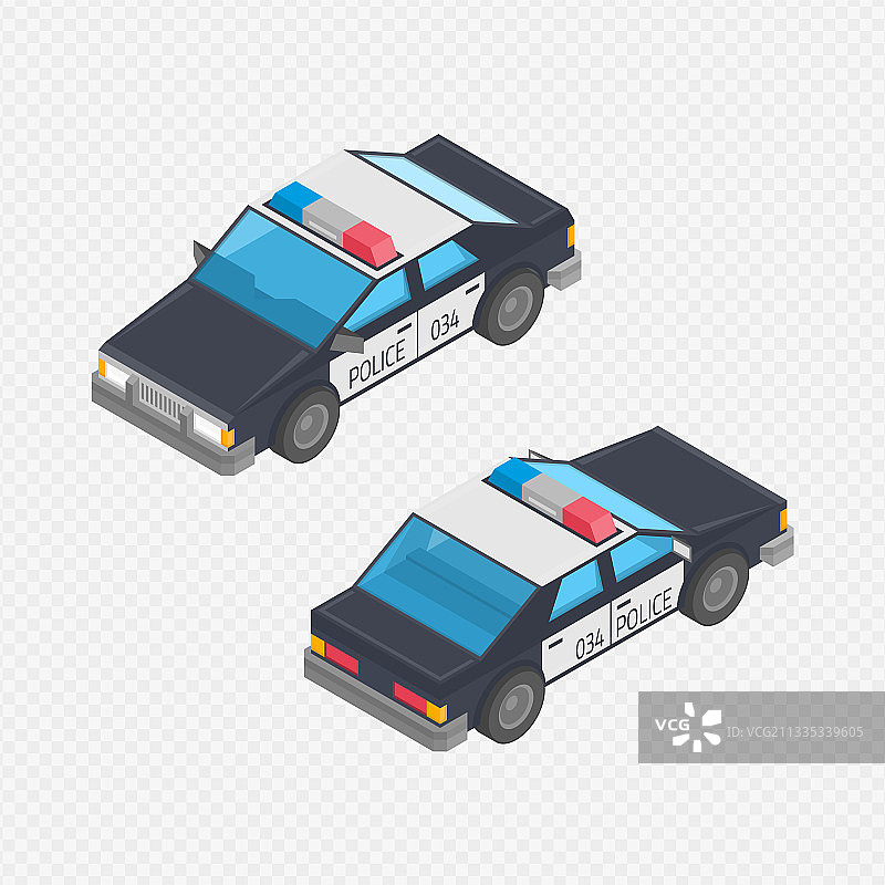 2.5D警车图片素材