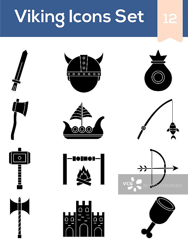 字形风格的维京人合集图片素材