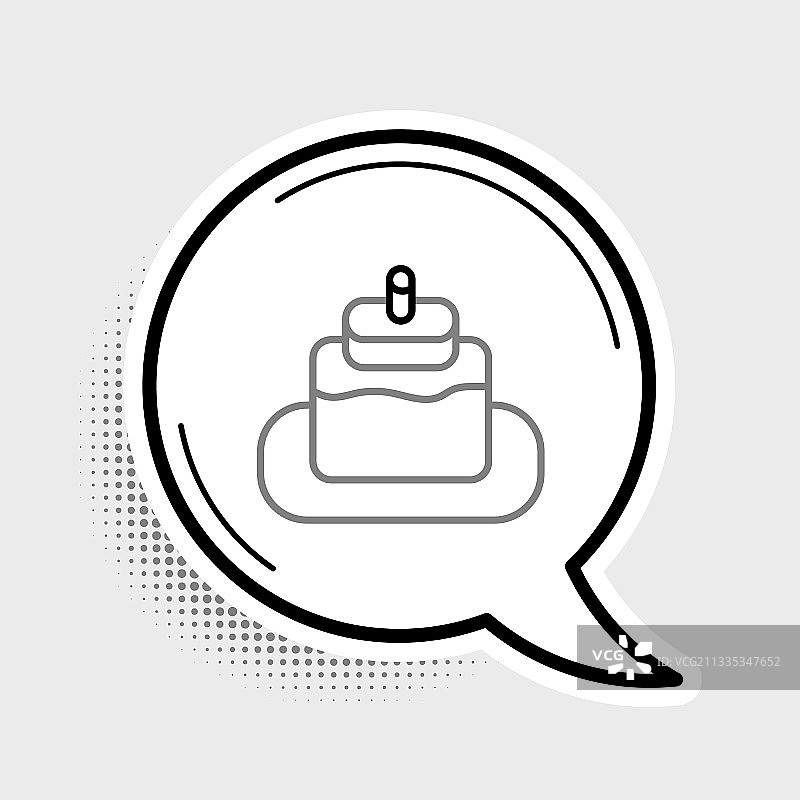 灰色背景上的蛋糕图标图片素材