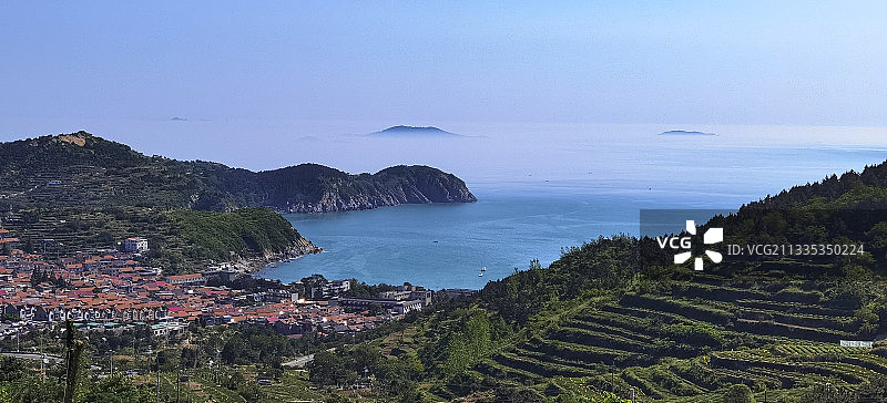 海上仙山图片素材