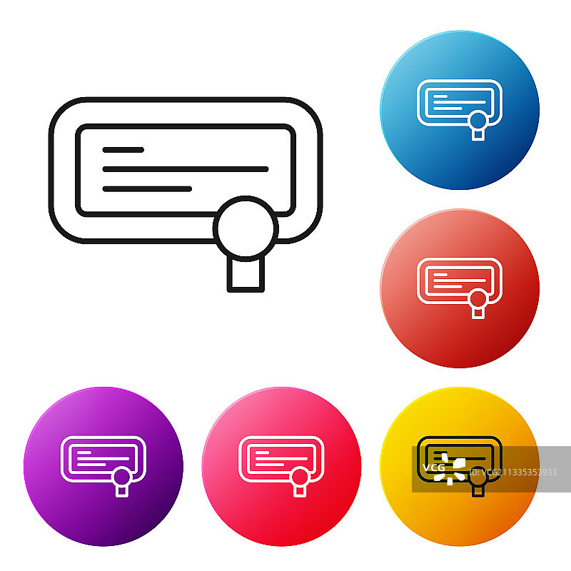 黑色线条证书模板图标图片素材