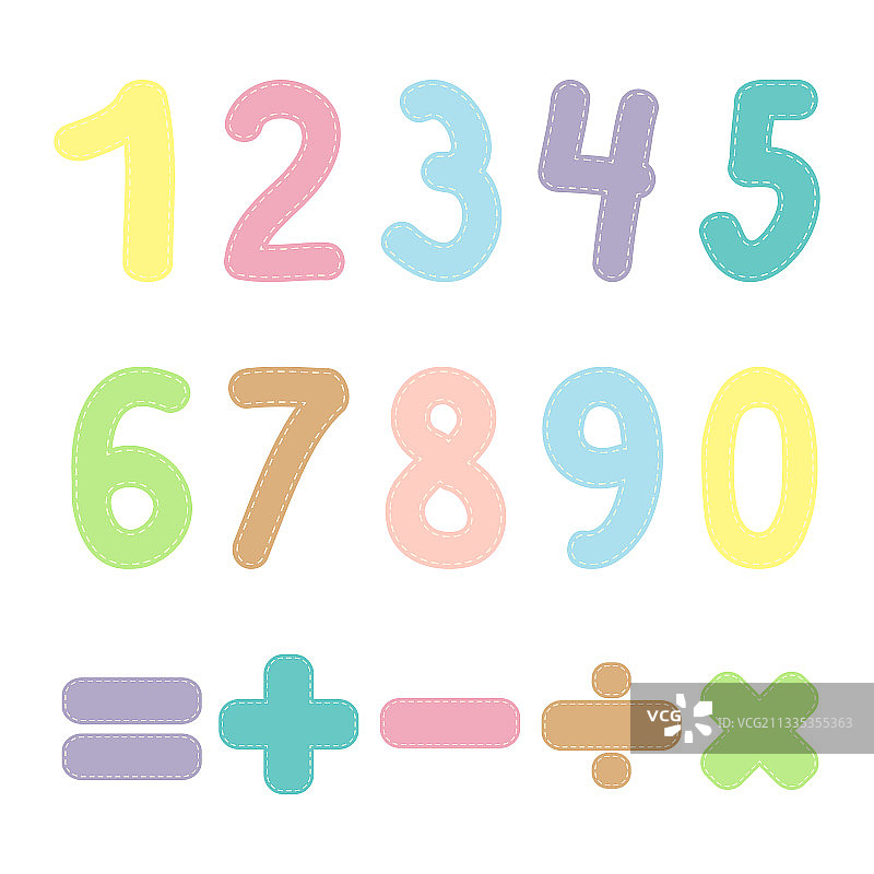 从零到九的数字图片素材