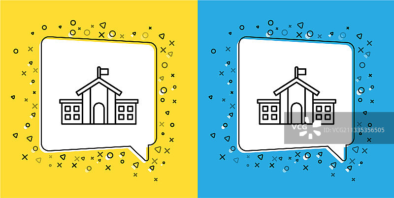 美国国会大厦线条图标合集图片素材