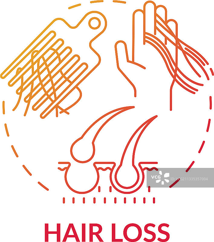脱发概念图标图片素材