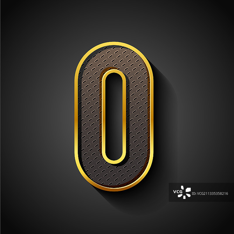 金色线条潮流风3D字体图片素材