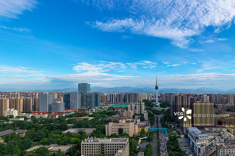 雨后天晴的西安图片素材