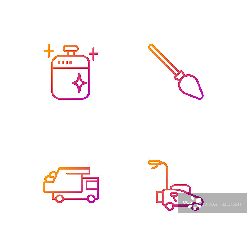 割草机、垃圾车清洁烹饪图片素材