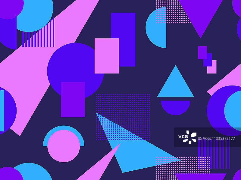 孟斐斯无缝图案几何元素图片素材