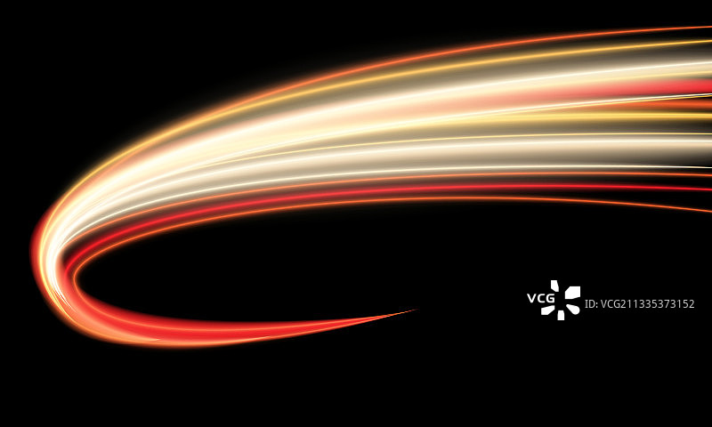 红色黄色光黑色背景上的高速动态图片素材