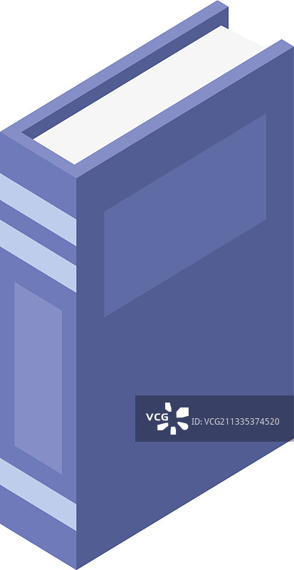 2.5D蓝色书本图片素材