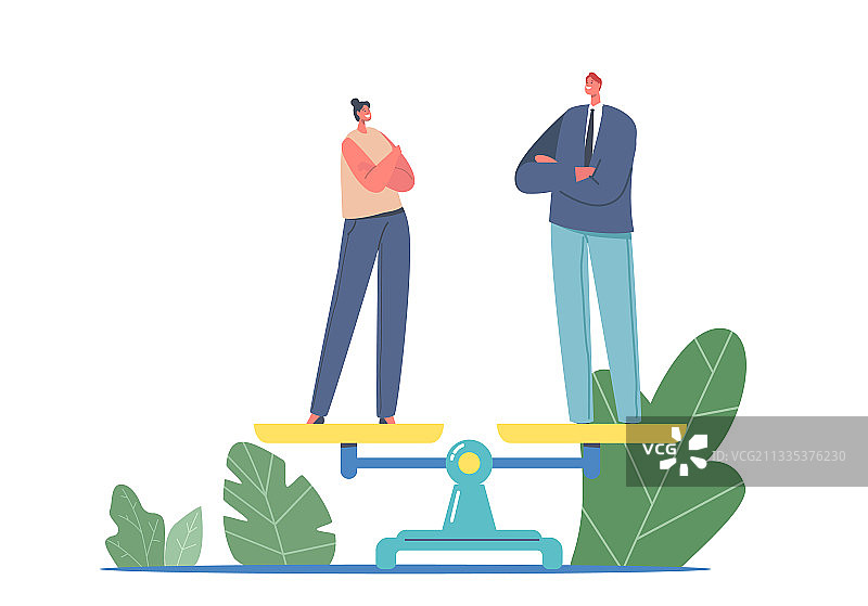 性别平等与平衡概念图片素材