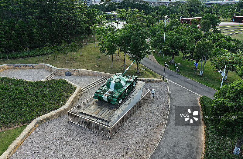 广东省深圳市龙岗区龙城街道红花岭公园航拍图片素材