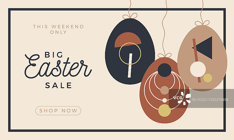 复活节彩蛋促销卡图片素材