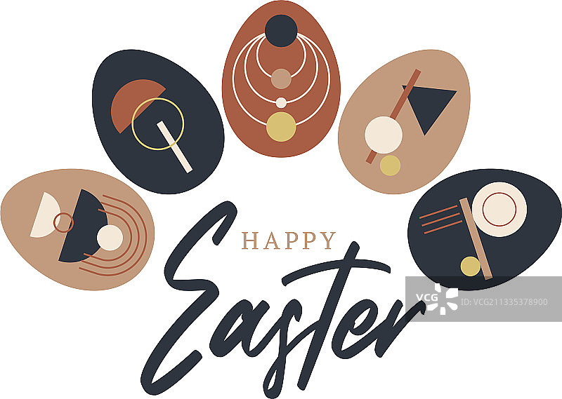 复活节彩蛋装饰图案贺卡图片素材