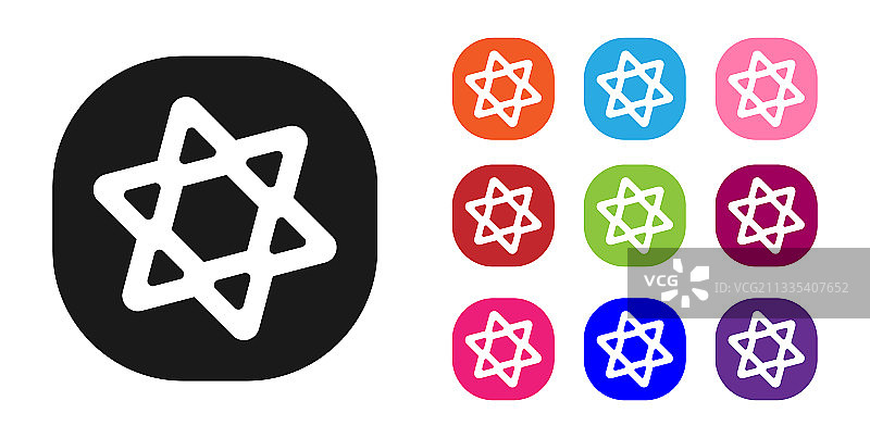 白色背景上孤立的黑色塔罗牌图标图片素材