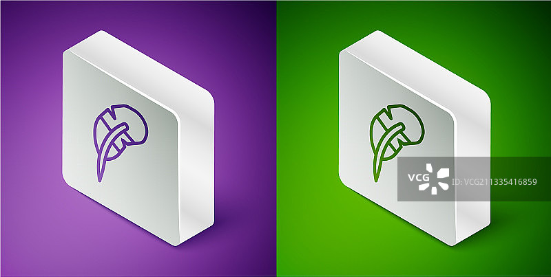 2.5D线条羽毛笔紫色背景图标图片素材