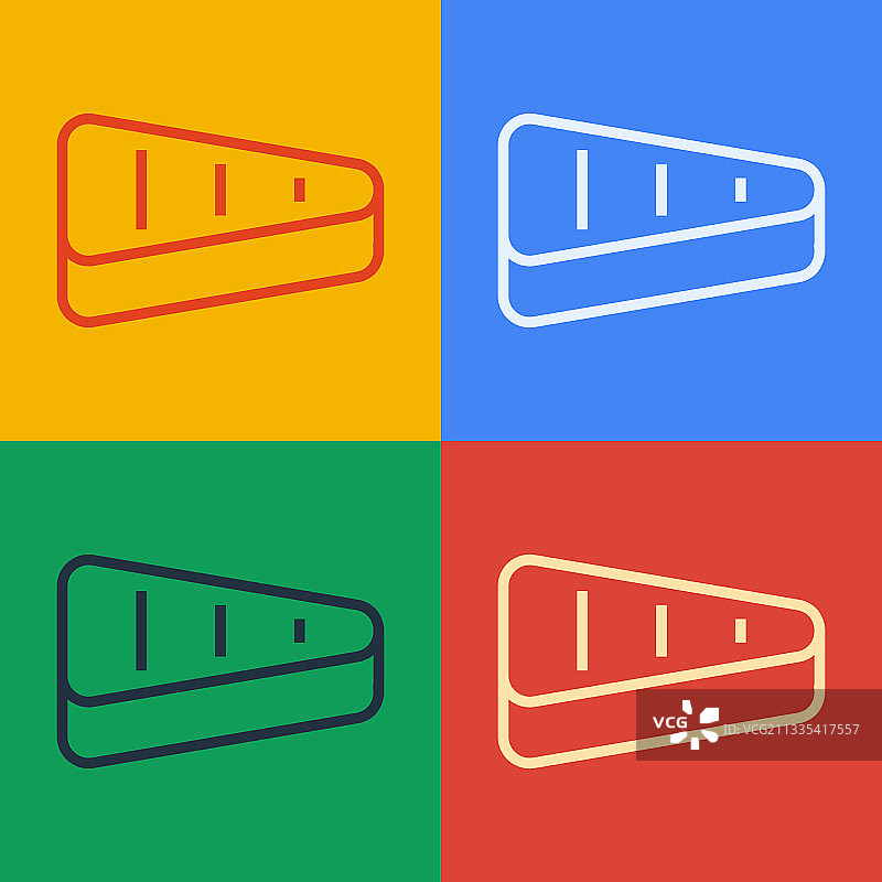 波普艺术线条牛排肉图标图片素材