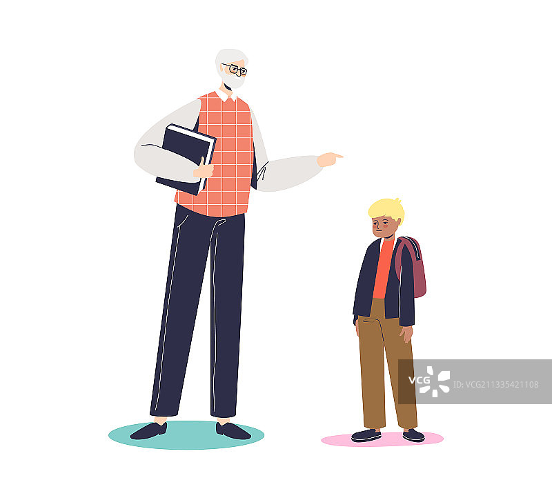 愤怒的老师斥责小学生成年男子图片素材