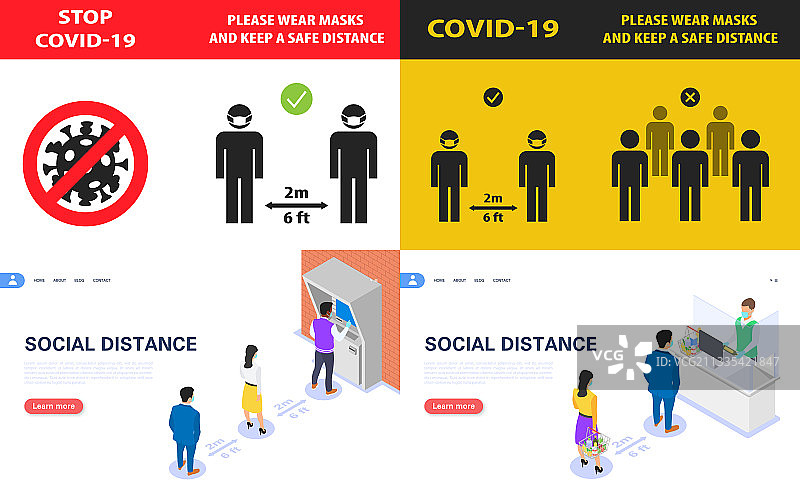 社交疏离banner设计理念图片素材