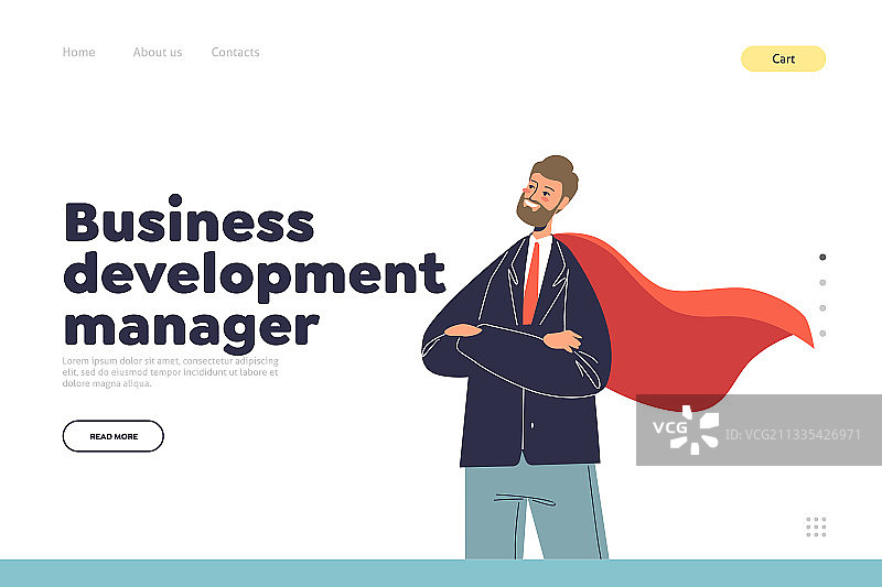 业务拓展经理概念着陆图片素材