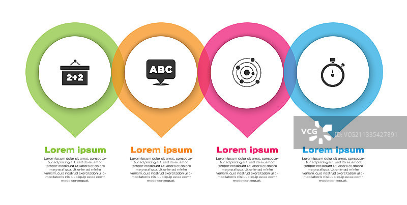 黑板字母太阳系组合图片素材