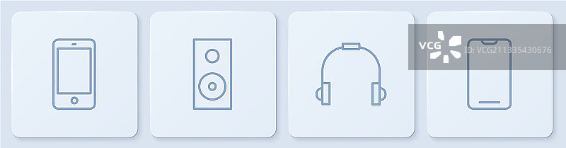 智能手机和耳机图片素材