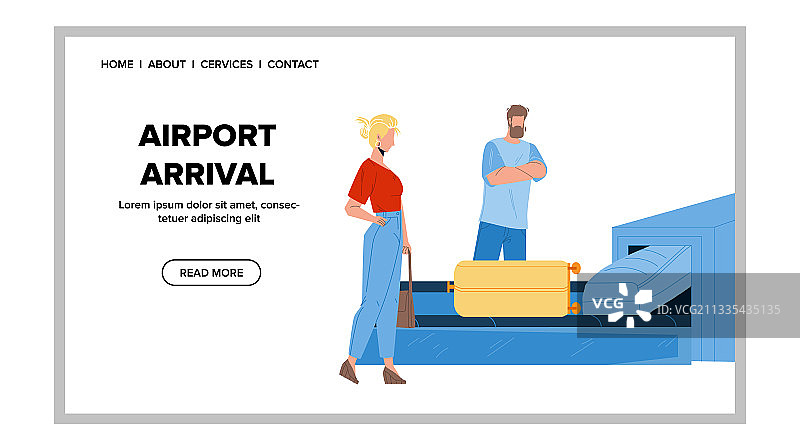 机场到达乘客等待行李图片素材