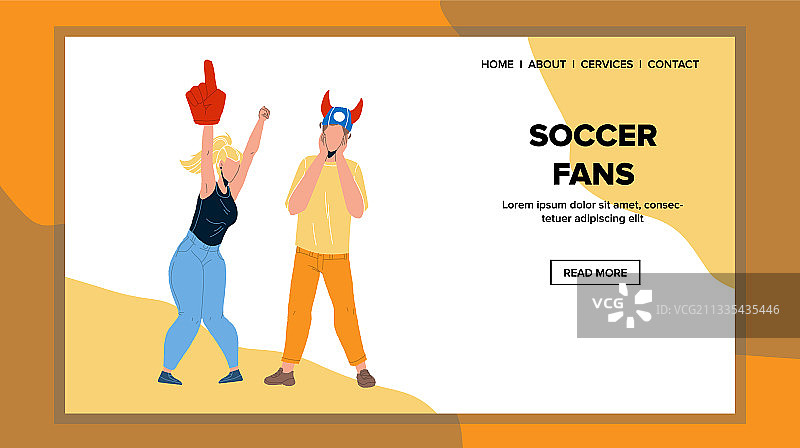 尖叫的足球迷情侣图片素材