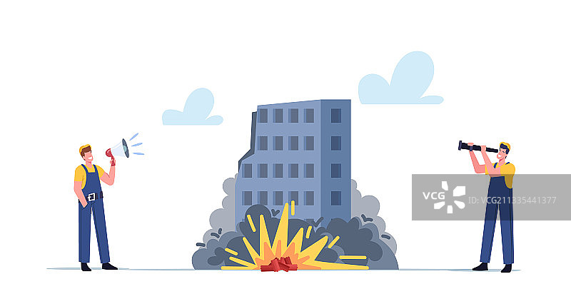 穿制服的男性工人角色图片素材