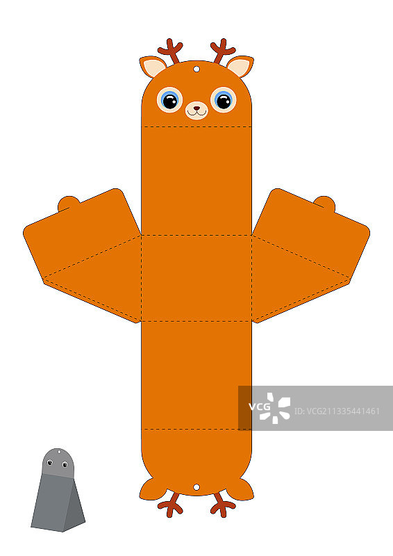 小鹿造型糖果喜糖包装盒图片素材