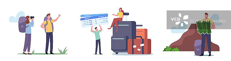 旅游主题迷你人物合集图片素材