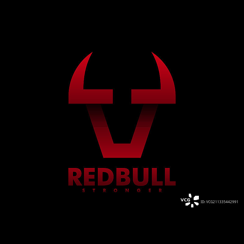 渐变彩色风格红牛logo图片素材