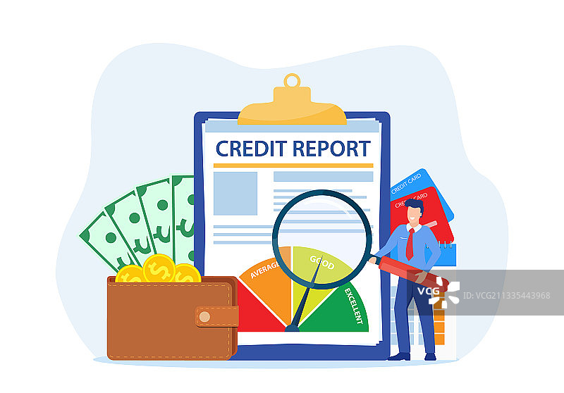 信用报告文件概念图片素材