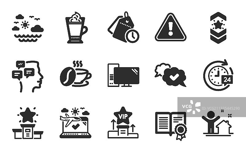 领奖台电脑和时间管理图标图片素材