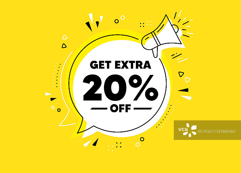 额外20%折扣促销优惠标志图片素材