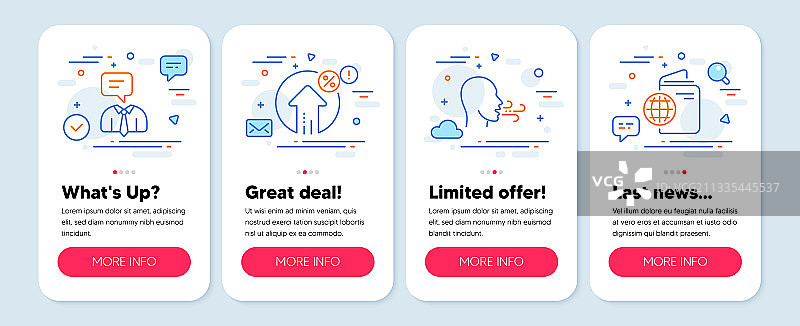 支持服务贷款等线性图标集图片素材