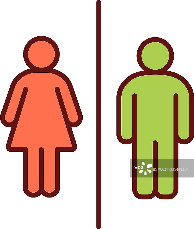 卫生间入口RGB颜色图标图片素材