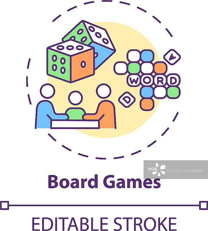 棋盘游戏概念图标图片素材