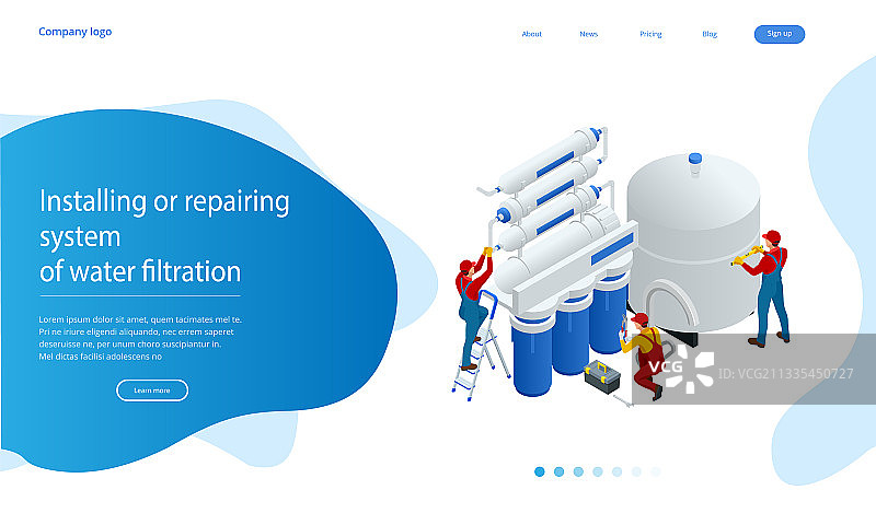 2.5D安装或维修水系统图片素材