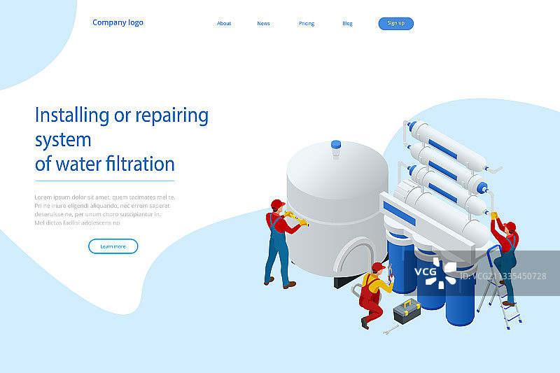 2.5D安装或维修水系统图片素材