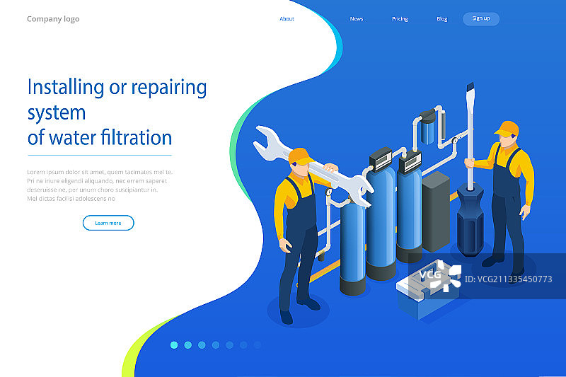 2.5D安装或维修水系统图片素材