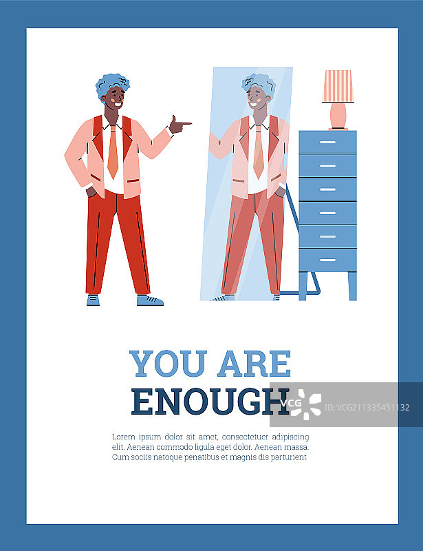 有积极自我认同感的优雅年轻人图片素材