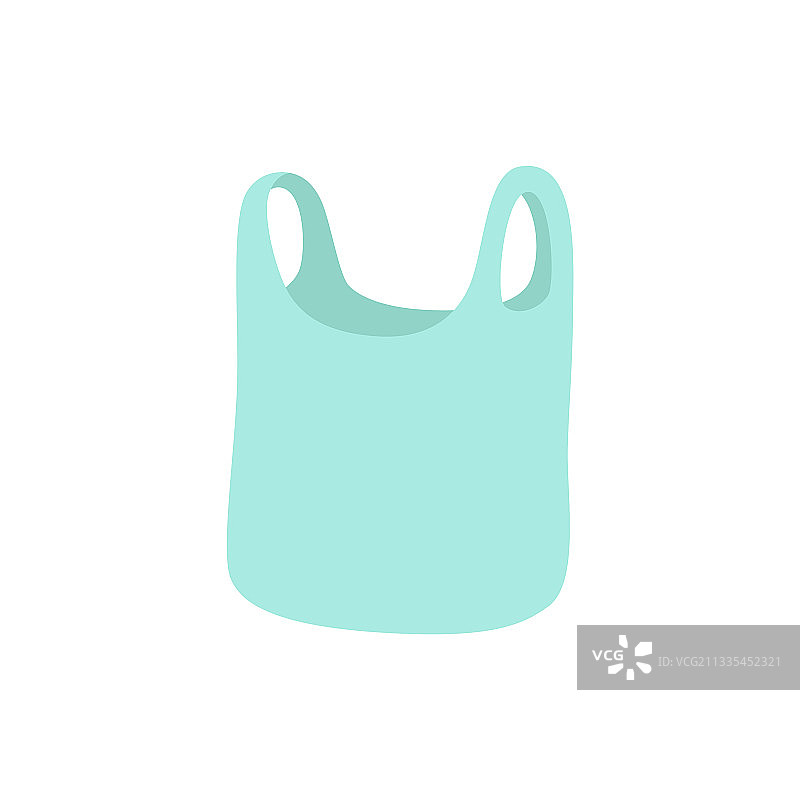 白色手绘风格塑料袋隔离图图片素材