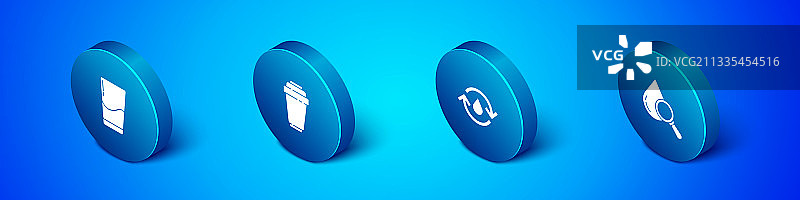 2.5D清洁水循环玻璃杯图片素材