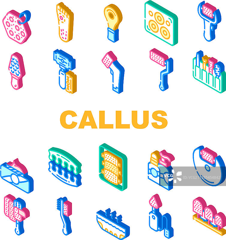 茧子去除工具收藏图标集图片素材