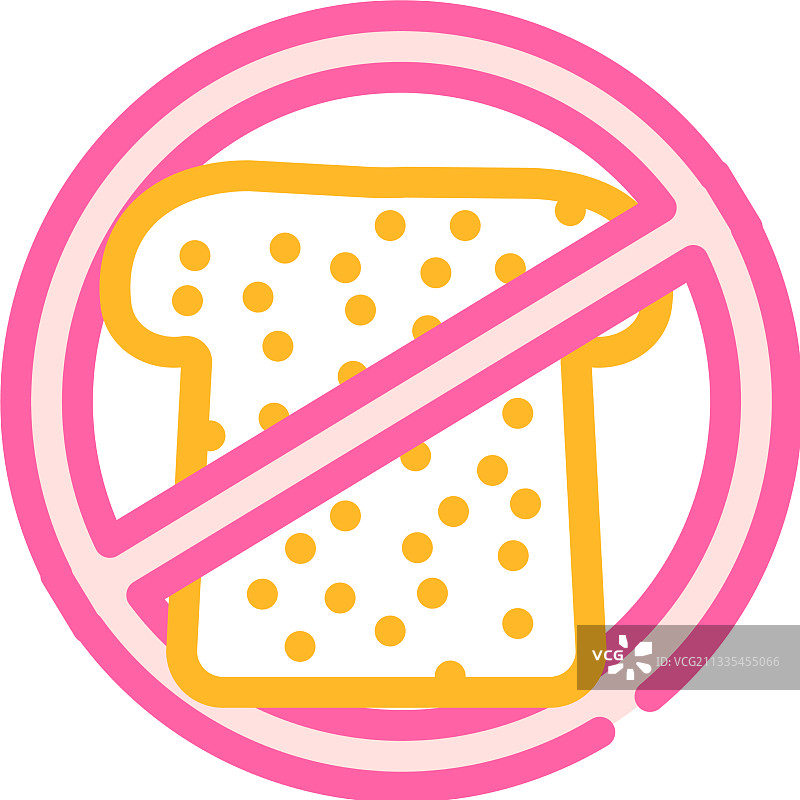 禁止食用色素图标线条图片素材