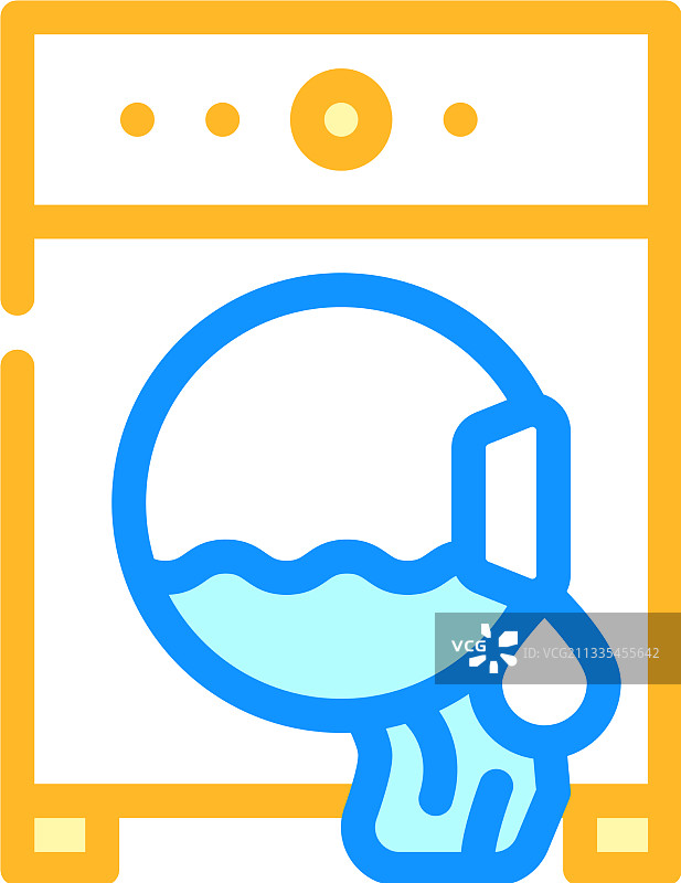 洗衣机维修彩色图标图片素材